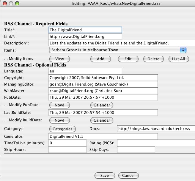 Open rss file menu.