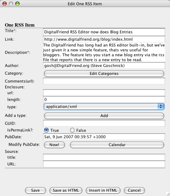 Open rss file menu.